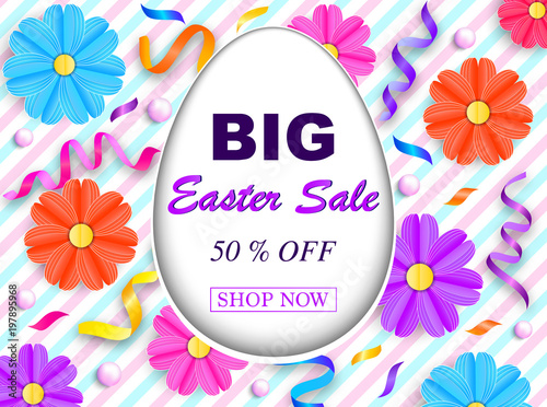 Easter sale banner photo