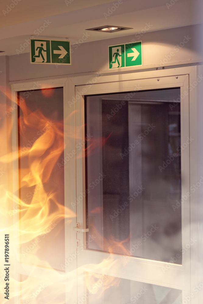 Fire in the building