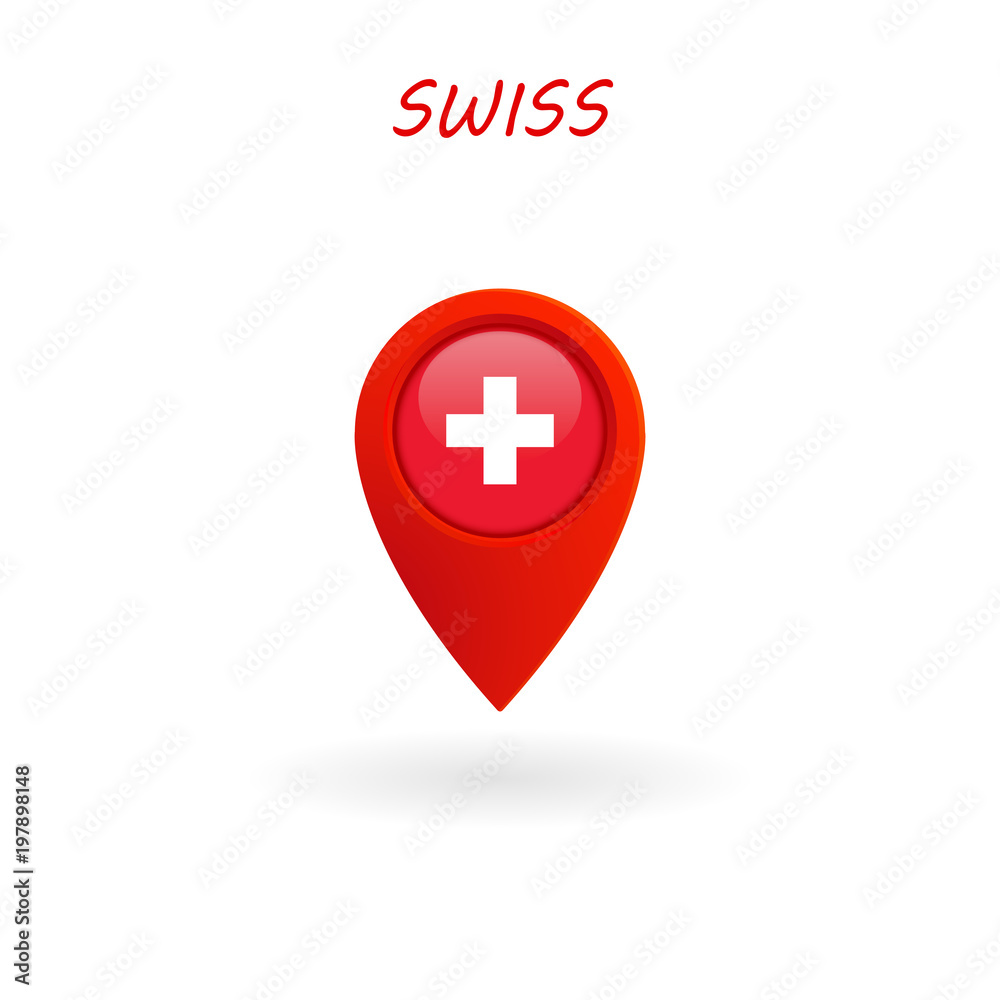 Location Icon for Swiss Flag, Vector, Illustration, Eps File Location Icon for Swiss Flag, Vector, Illustration, Eps File