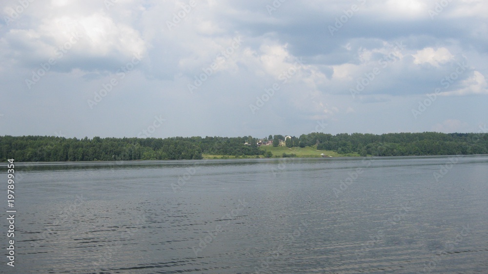 Panorama, river, landscape