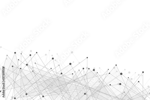 Abstract geometric background. Dark gray connected triangles isolated on a white background. Plexus web. Bottom view. Big data. Modern polygonal design. Vector illustration