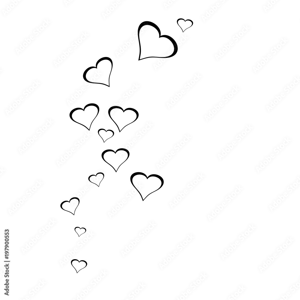 Vector illustration of heart on white background.