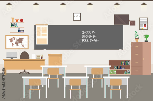 Empty School room interior