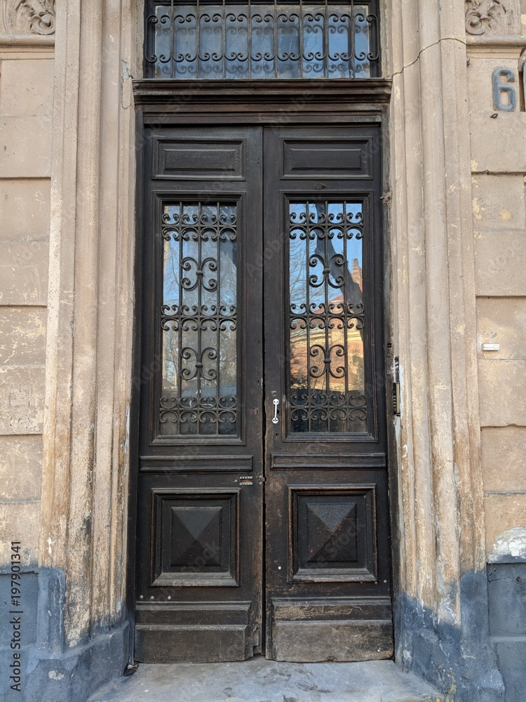 Old unique doors in the old city part of Europe Old unique doors in the old city part of Europe