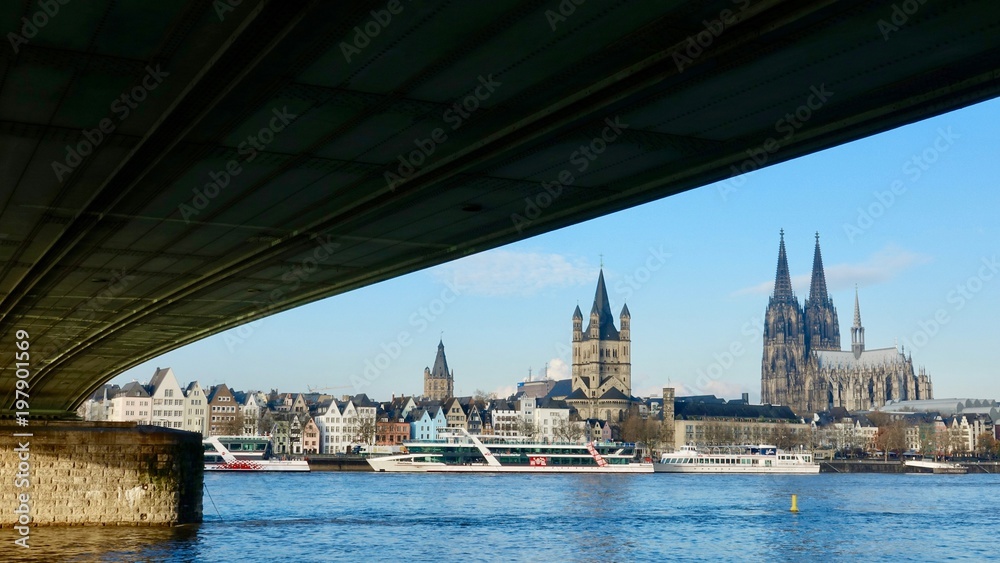 Kölner Dom und Hohenzollern Brücke, Köln Panorama Kölner Dom und Hohenzollern Brücke, Köln Panorama