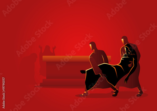Jesus is placed in the tomb