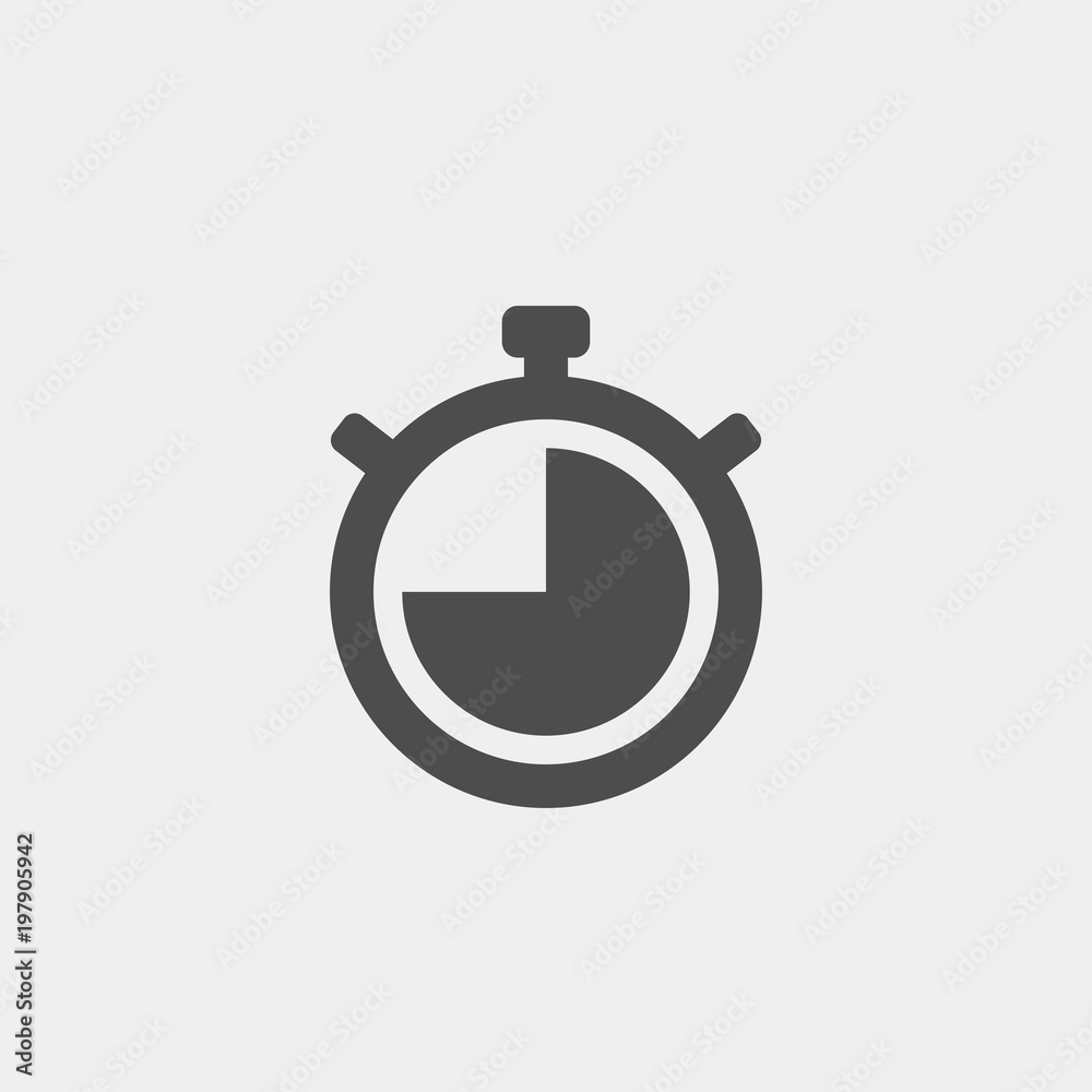 Stopwatch flat vector icon Stopwatch flat vector icon