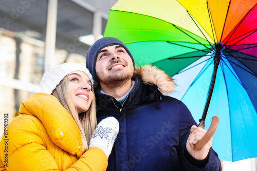 Young romantic couple with ...