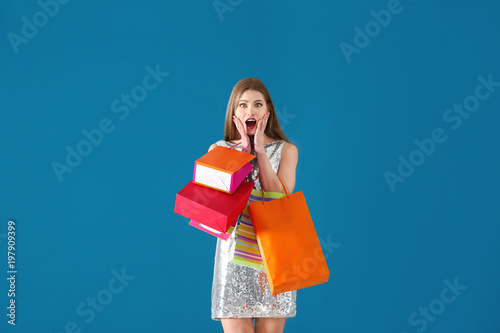 Emotional young woman with ...