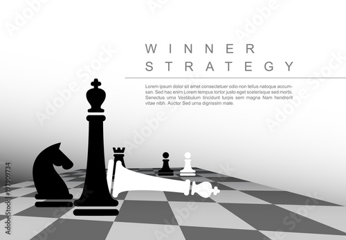 Vector business winner strategy concept template