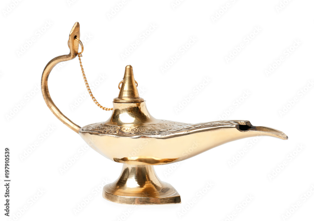 Aladdin magic lamp on white background Aladdin magic lamp on white background