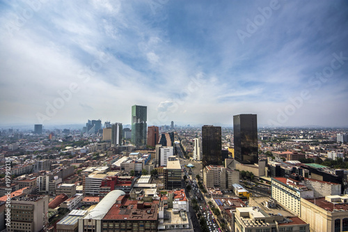 Panoramic view of historical building in Mexico City