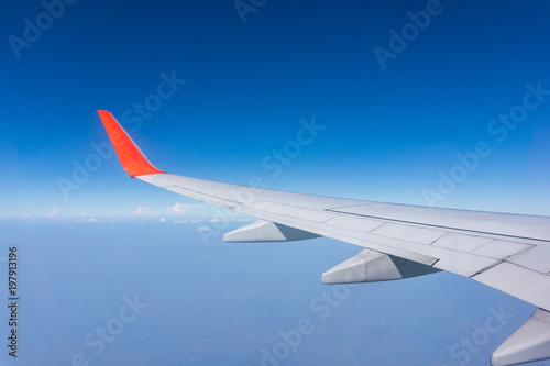 The wing aircraft in altitude during flight