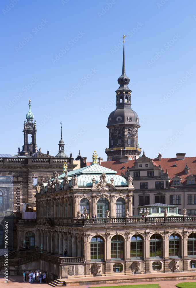 Zwinger palace, XVIII century - famous historic building in Dresden...