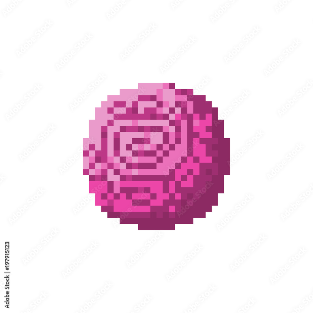 Fototapeta premium Pixel space sphere with ornament for games and websites