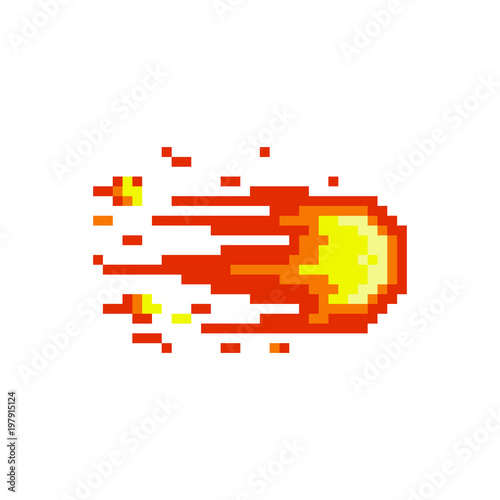 Pixel fireball for games and websites