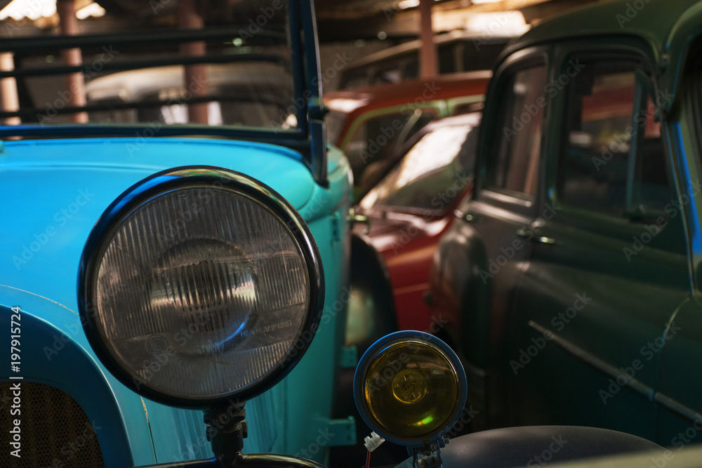 Headlamp of a vintage car
