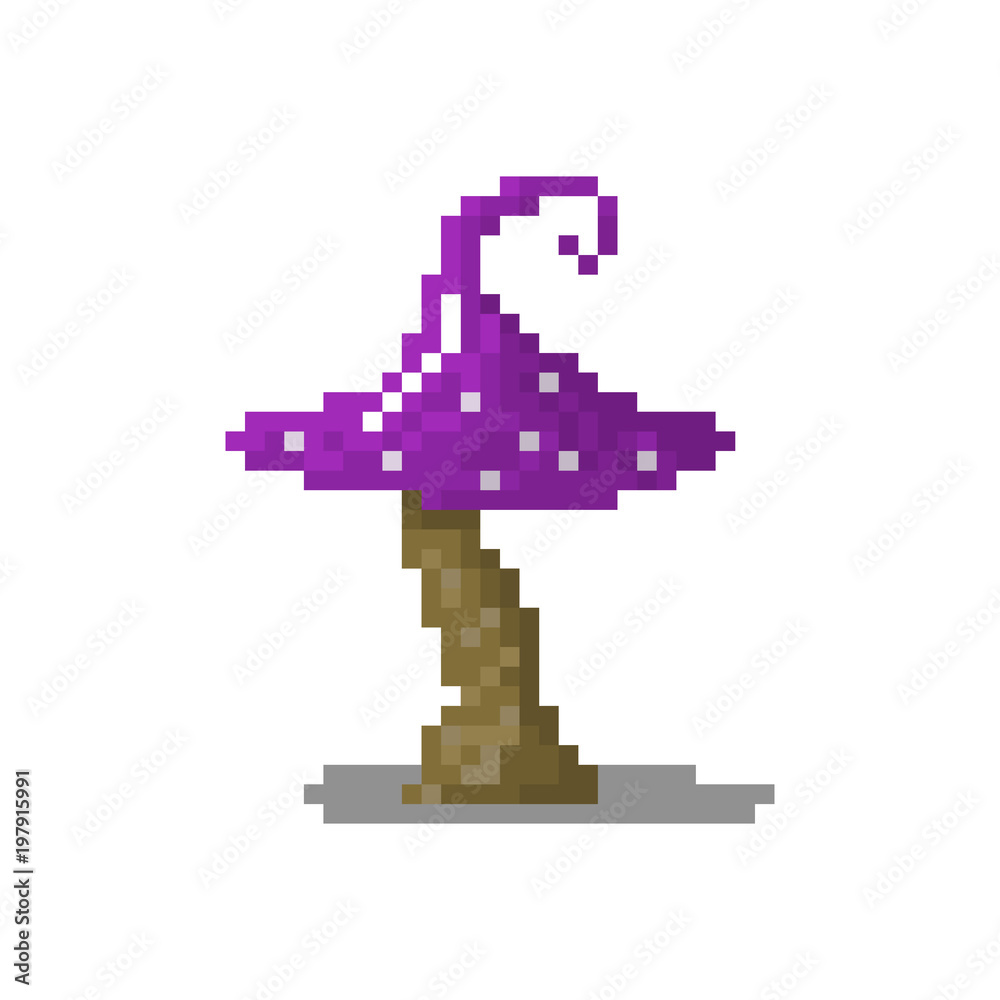 Fototapeta premium Pixel mushroom for games and websites