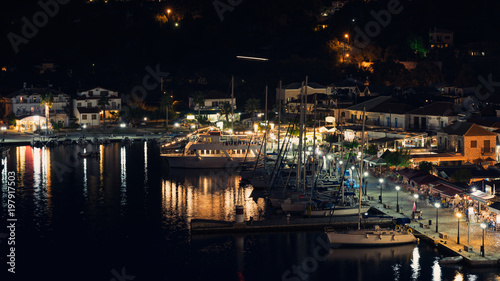 Wallpaper Mural Panorama of the center of the town of Sivota in Greece at night Torontodigital.ca
