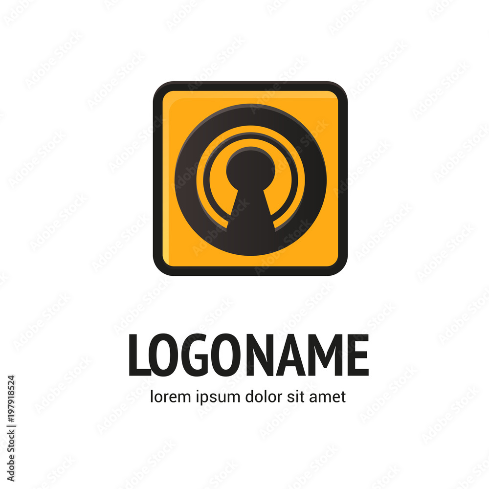 Logo design abstract lock vector template Logo design abstract lock vector template