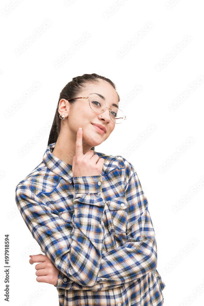 Smiling teen girl looking at camera Smiling teen girl looking at camera