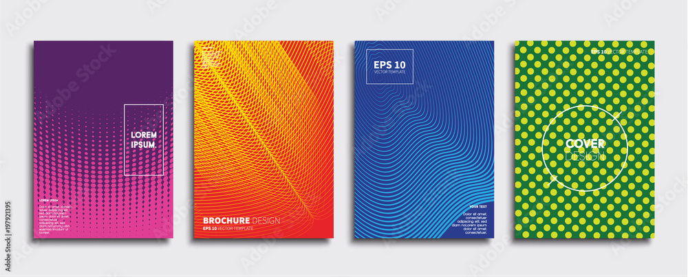 Vector cover designs. Future Poster template. Smartphone modern background set.