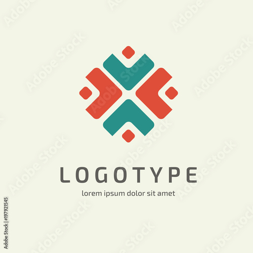 Logo abstract design arrow vector template