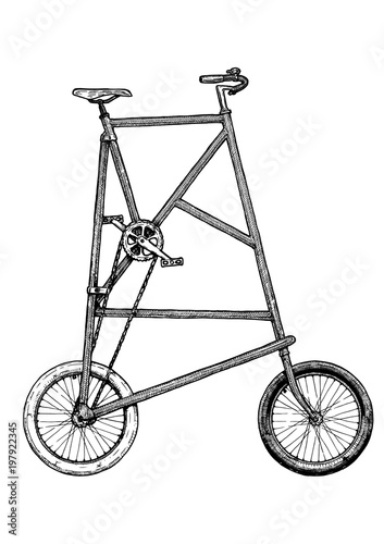 illustration of tall bike