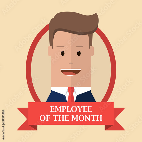 Employee of the month. Vector illustration