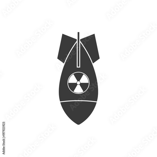Nuke bomb icon. Vector.