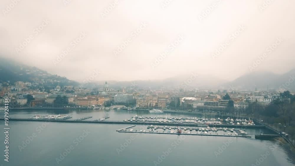 Aerial view of Como city, Italy Aerial view of Como city, Italy