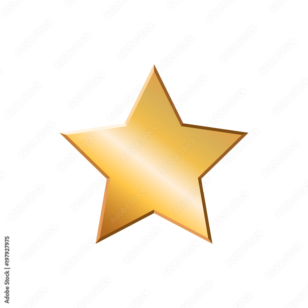 Gold star. Vector. Gold star. Vector.