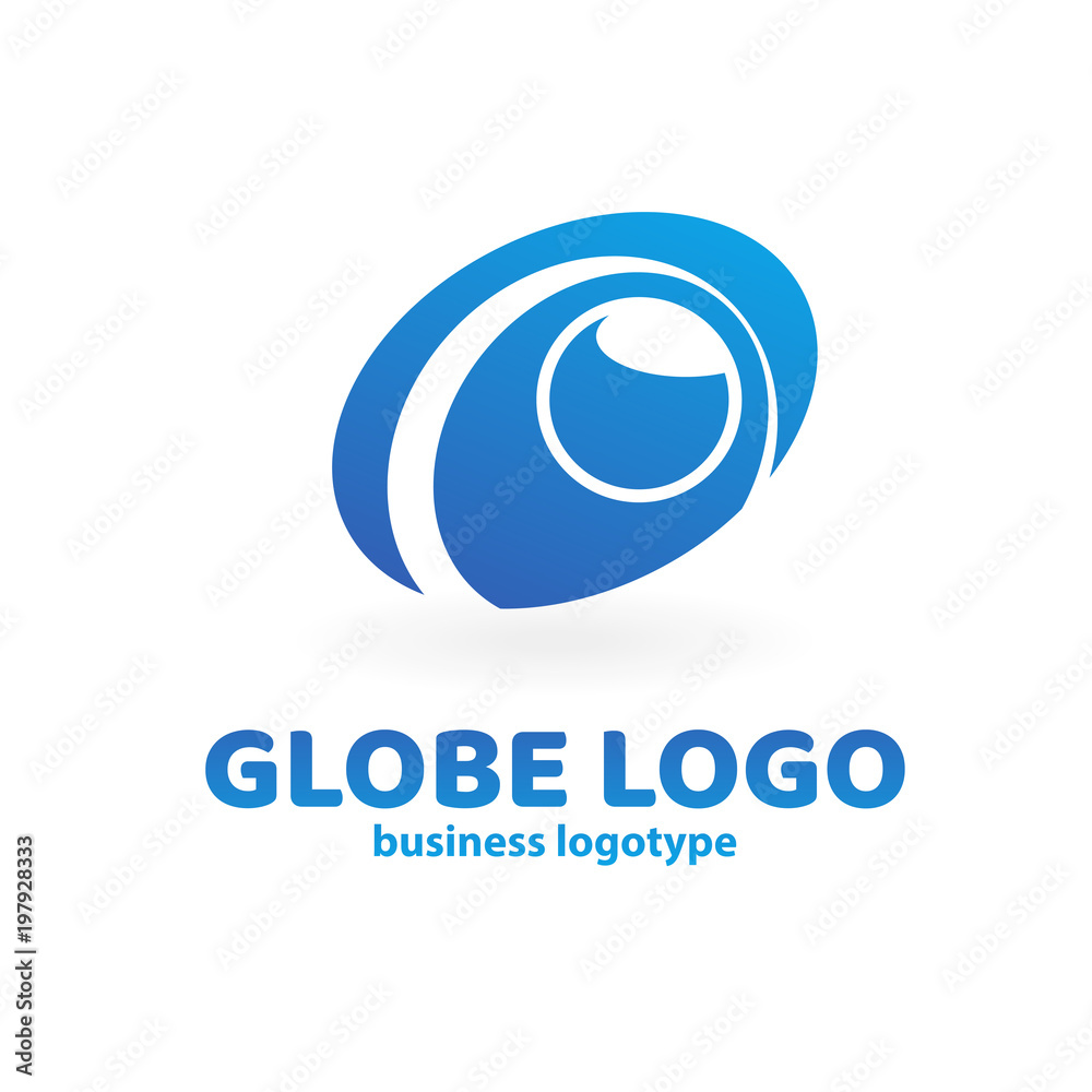 Logo design globe vector template