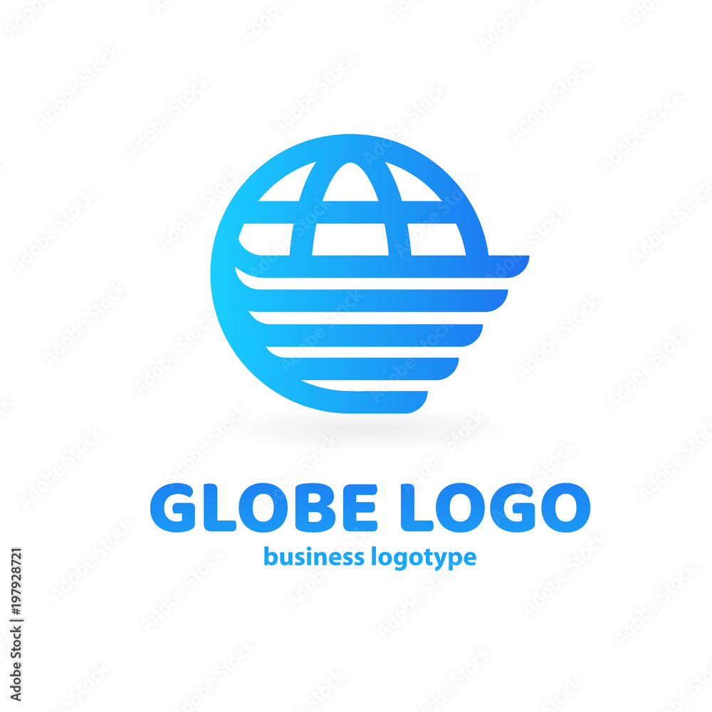 Logo design globe vector template