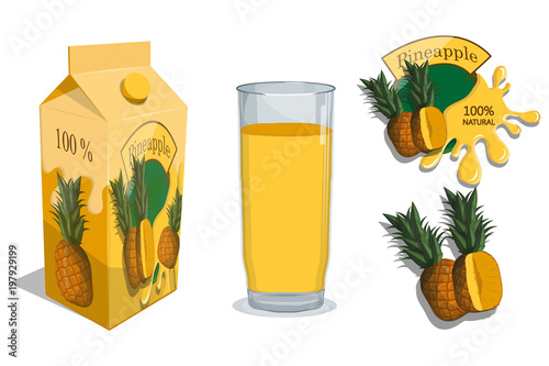 Fresh Juice logo. Healthy drink. Juice is a nutritious liquid. Ecologically pure natural juice.