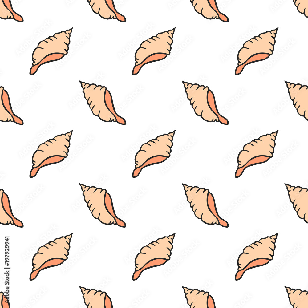 Obraz premium seashells pattern