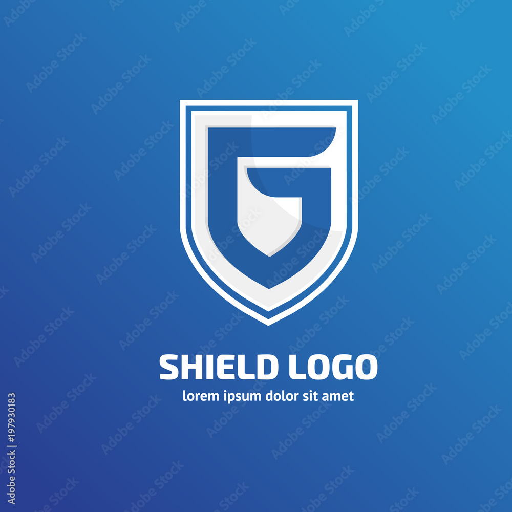 Logo design abstract shield vector template Logo design abstract shield vector template
