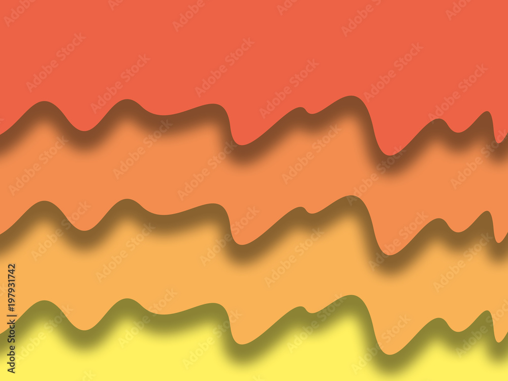 Sunny red to yellow paper gradient