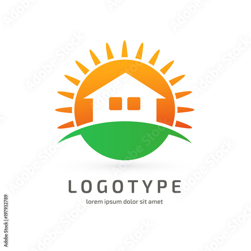 Logo design abstract house vector template
