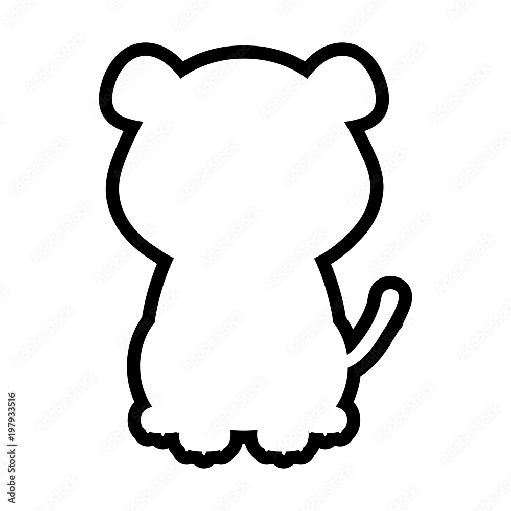 Fototapeta premium tiger line icon