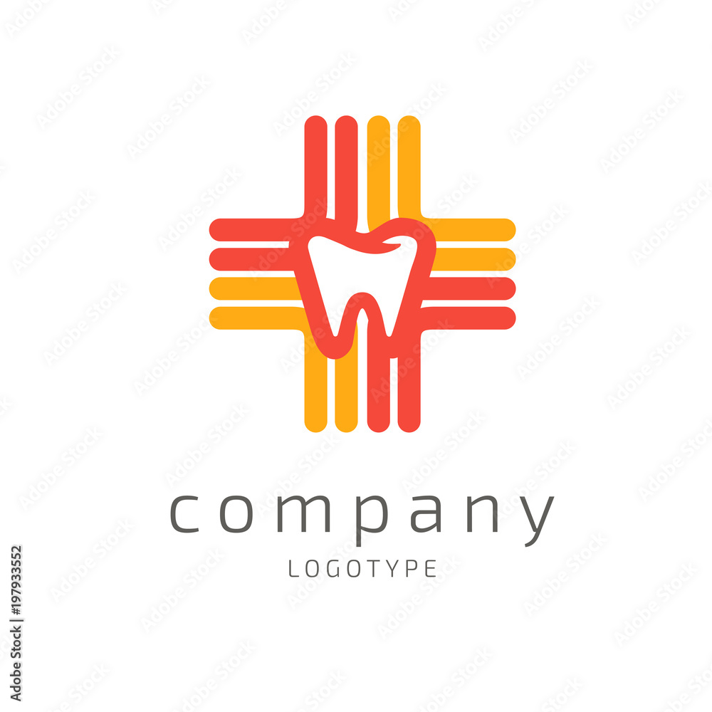 Obraz premium Logo design stomatology vector template.