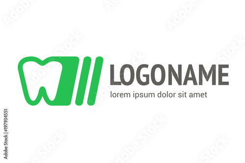 Logo design stomatology vector template.