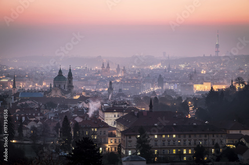 Foggy morning in Prague