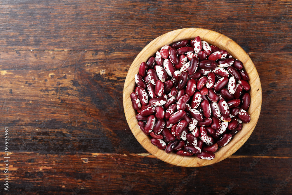 beans on a wooden background beans on a wooden background
