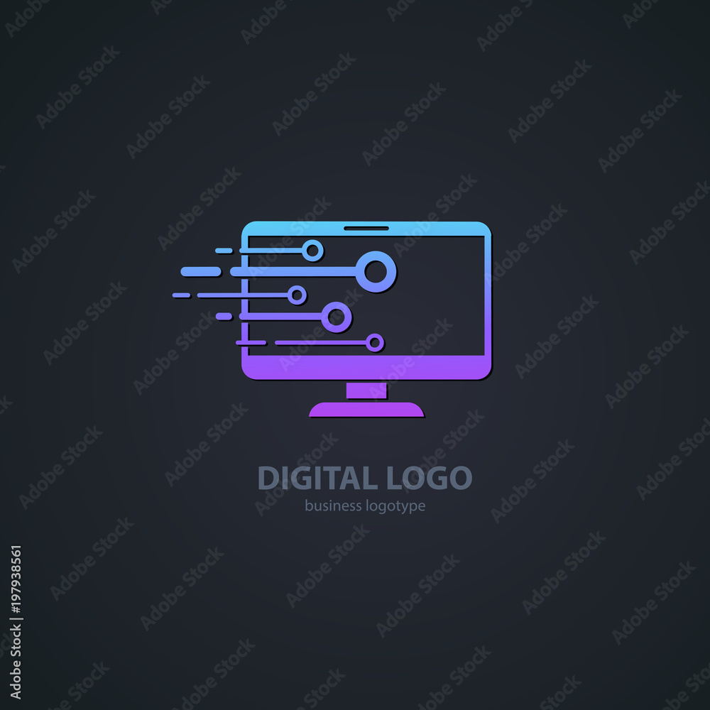 Logo design abstract computer repair vector template. Logo design abstract computer repair vector template.