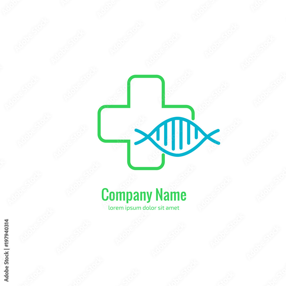 Vector stock logo, abstract medical vector template Vector stock logo, abstract medical vector template