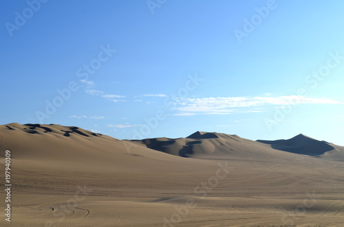 Sand dunes in Huacachina desert  Ica  Peru