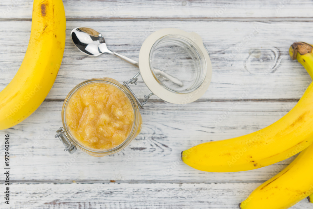Mashed Bananas (selective focus) Mashed Bananas (selective focus)