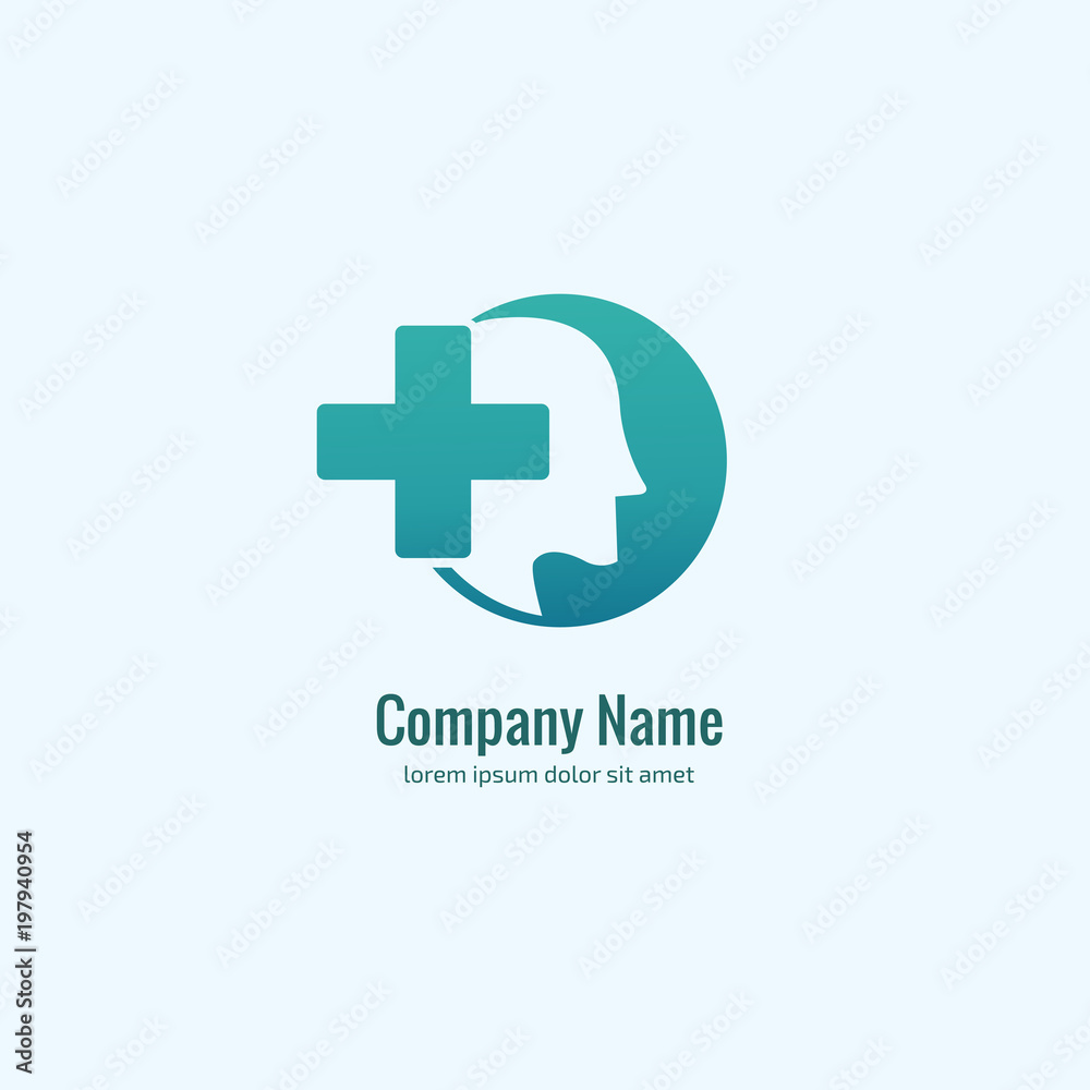 Obraz premium Vector stock logo, abstract medical vector template