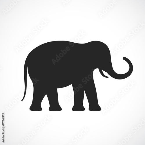 Elephant vector cartoon icon